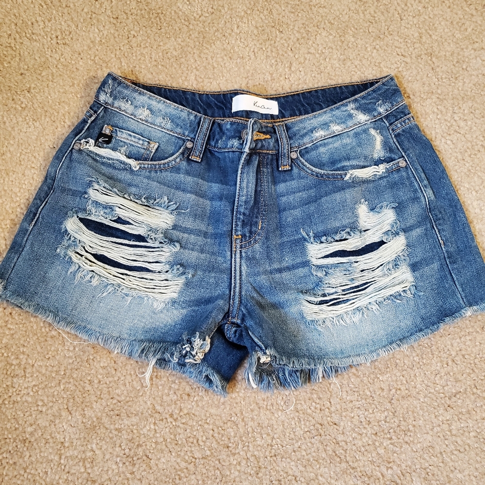 Kancan Distressed Jean Shorts